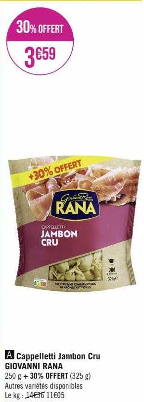 cappelletti jambon cru giovanni rana