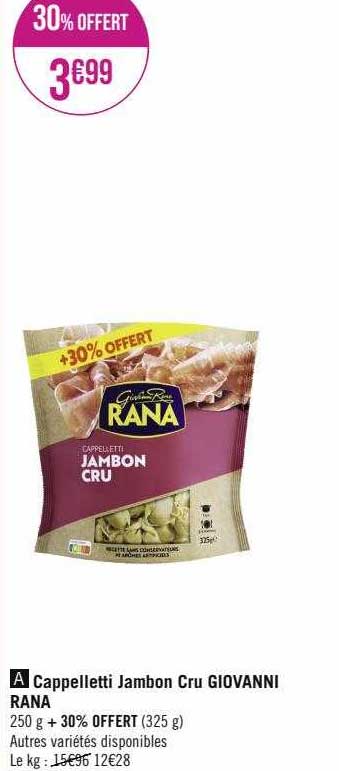 cappelletti jambon cru giovanni rana