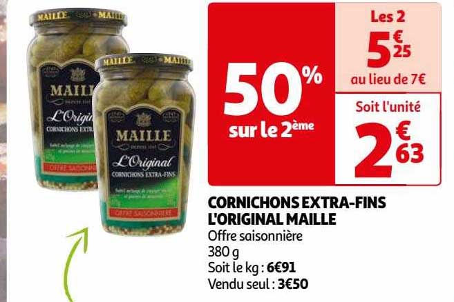 cornichons extra-fins l'original maille