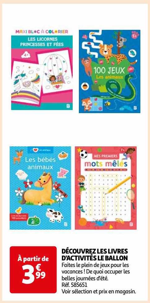 découvrez les livres d'activités le ballon