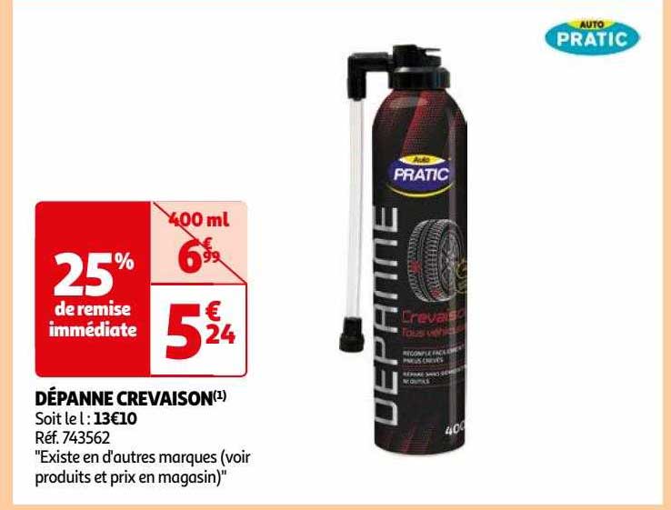 dépanne crevaison auto pratic