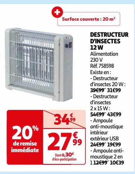 Destructeur D'insectes 12 W