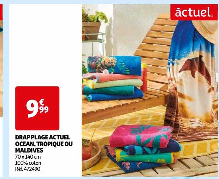 drap plage actuel ocean, tropique ou maldives