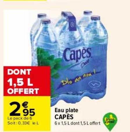 eau plate capès