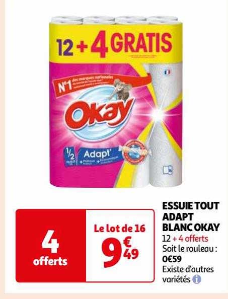 essuie tout adapt blanc okay