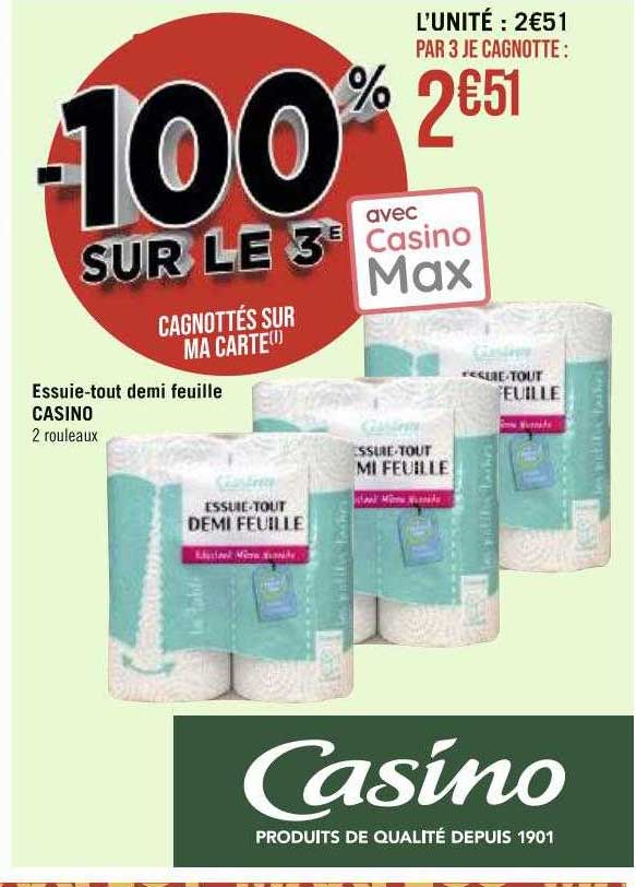 essuie-tout demi feuille casino