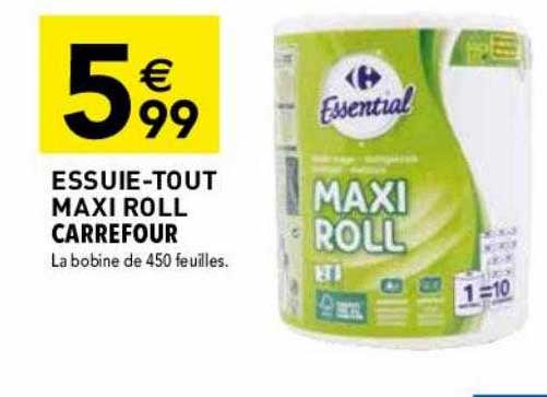 essuie-tout maxi roll carrefour