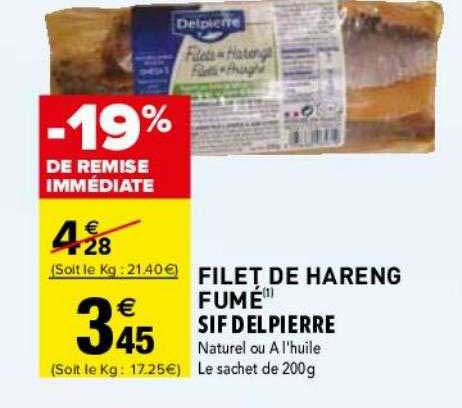 filet de hareng fumé sif delpierre