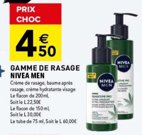 gamme de rasage nivea men