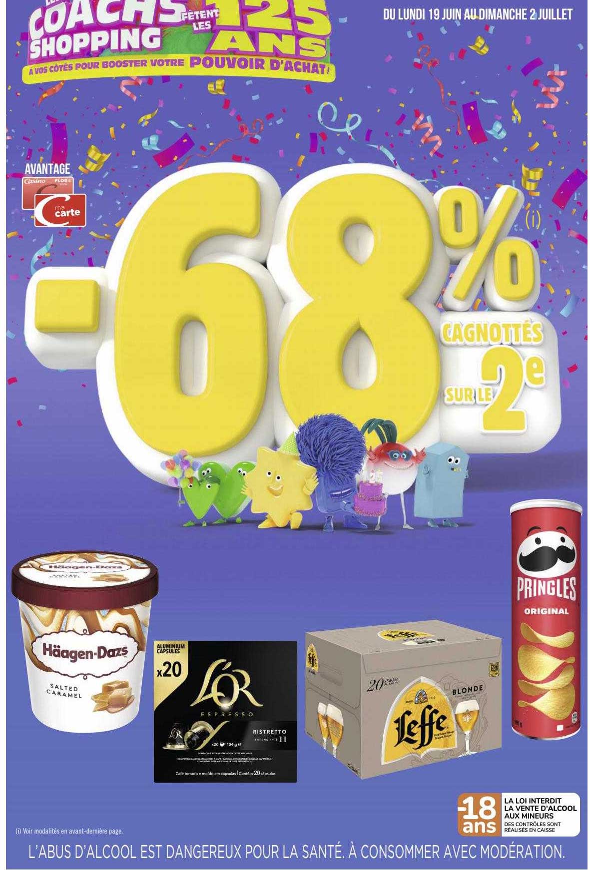 häagen-Dazs, l'or, leffe, pringles