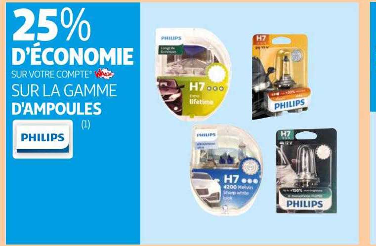 la gamme d'ampoules philips