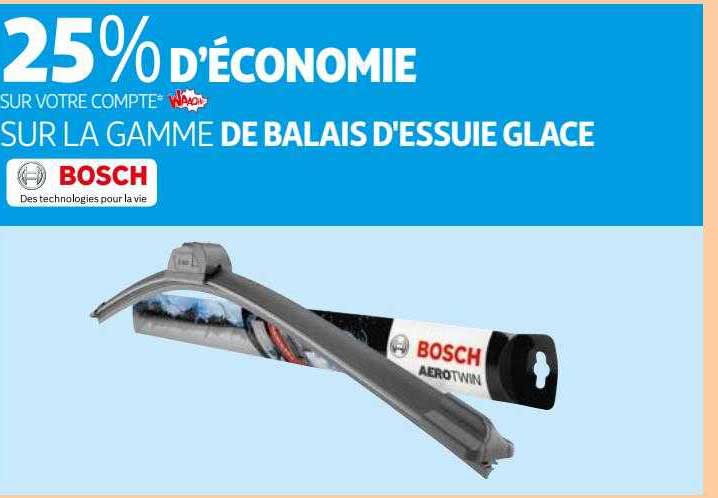 la gamme de balais d'essuie glace bosch