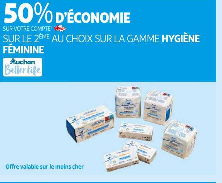 la gamme hygiène féminine auchan better life