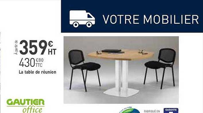la table de réunion gautier office