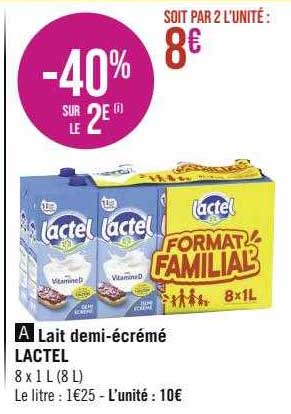 lait demi-écrémé lactel