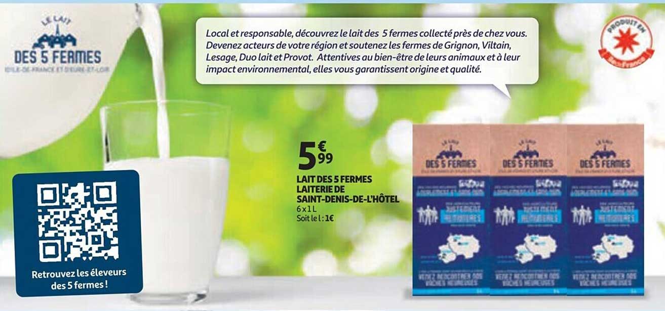 lait des fermes laiterie de saint-denis-de-l'hôtel