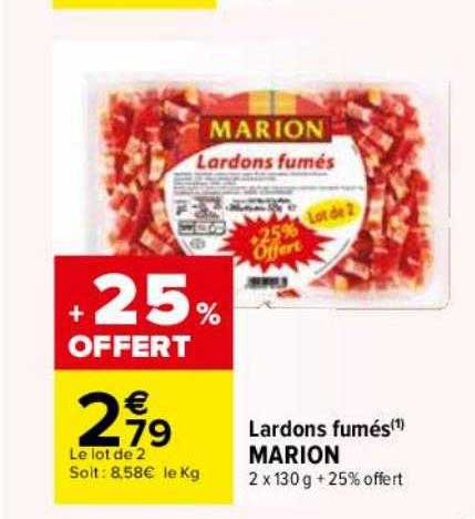 lardons fumés marion