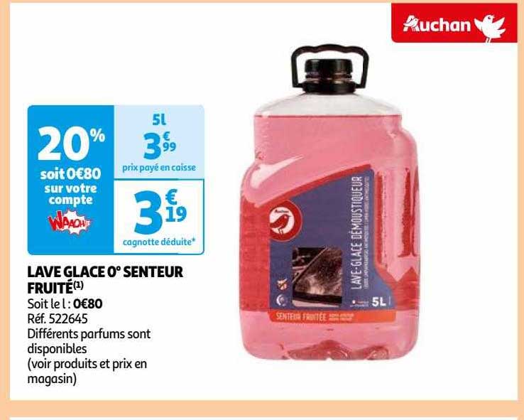 lave glace 0° senteur fruité