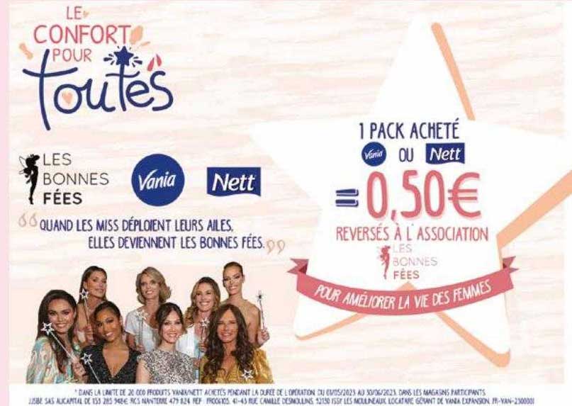 le confort pour toutes : les bonnes fées, vania, nett