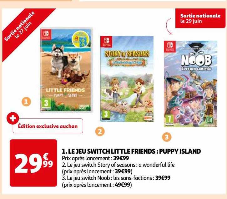 le jeu switch little friends : puppy island