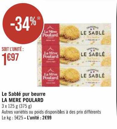 le sablé pur beurre la mère poulard