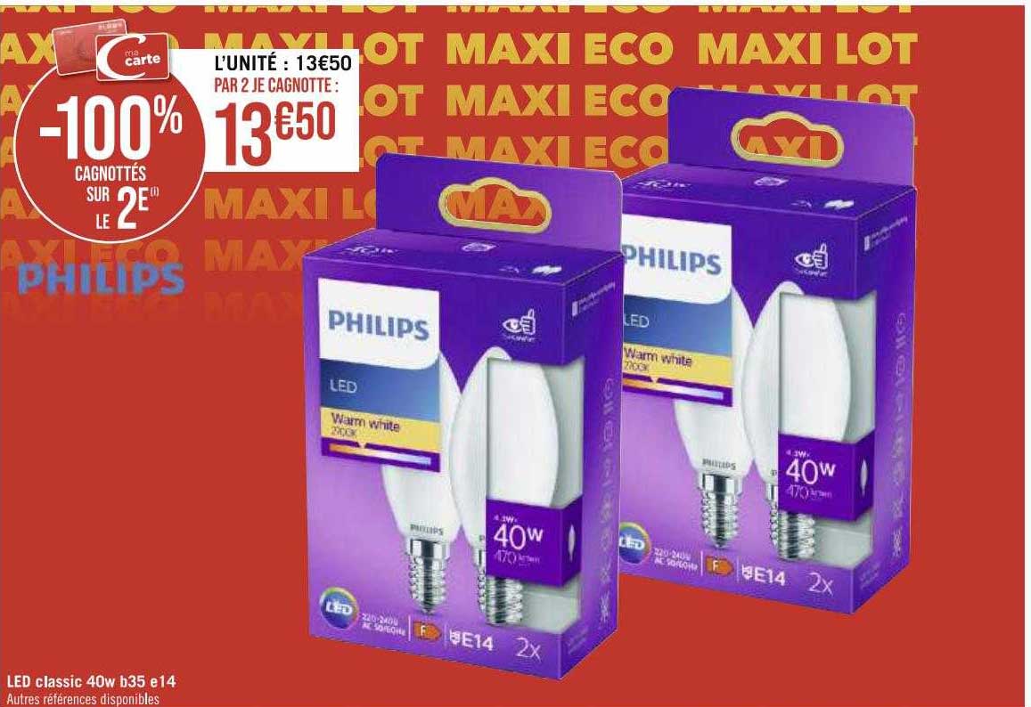 led classic 40w b35 e 14