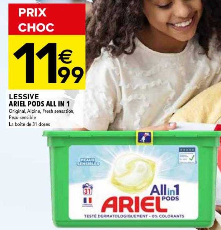 lessive ariel pods all in 1