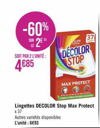 lingettes décolor stop max protect