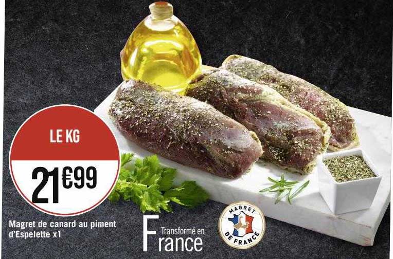 magret de canard au piment d'espelette x1