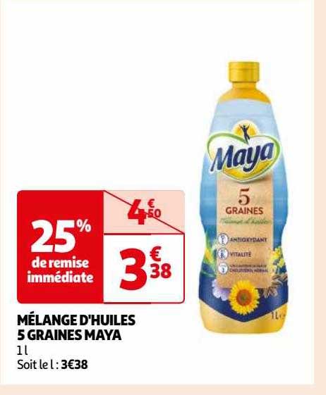 mélange d'huiles 5 graines maya