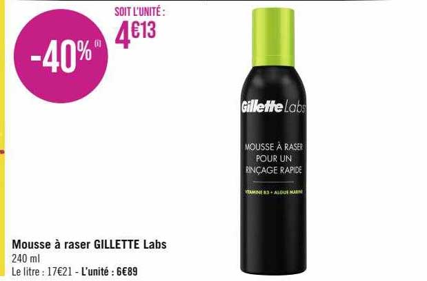 Mousse à Raser Gillette Labs