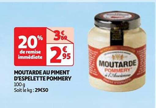 moutarde au piment d'espelette pommery