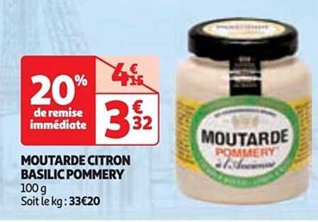 Moutarde Citron Basilic Pommery
