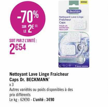 nettoyant lave linge fraîcheur caps dr. beckmann