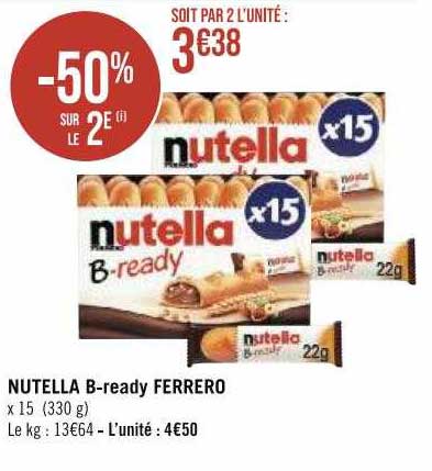 nutella b-ready ferrero