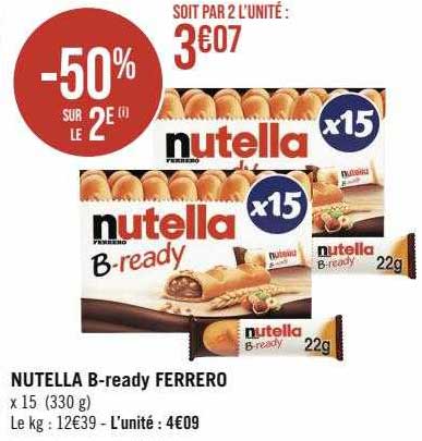 nutella b-ready ferrero