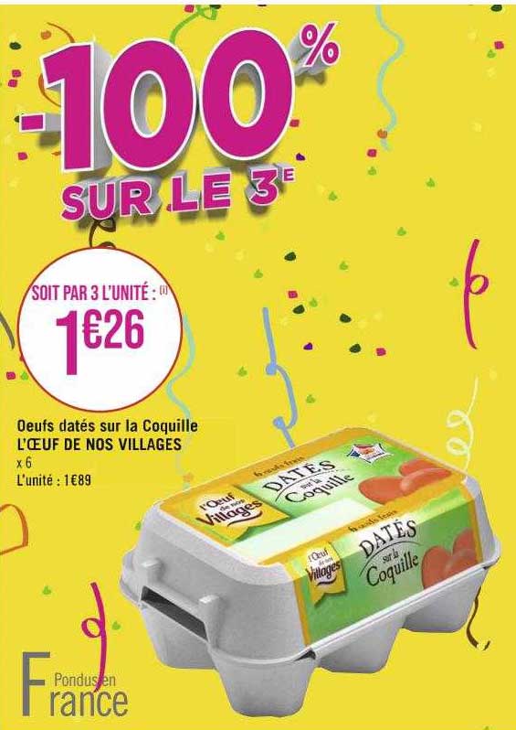 œufs datés sur la coquille l'œuf de nos villages