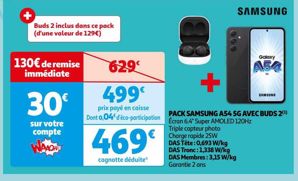 pack samsung a54 5g avec buds 2
