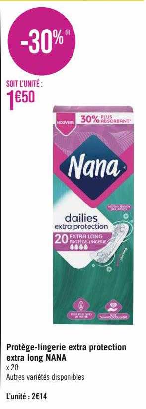 protège-lingerie extra protection extra long nana