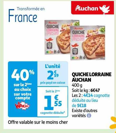 Quiche Lorraine Auchan