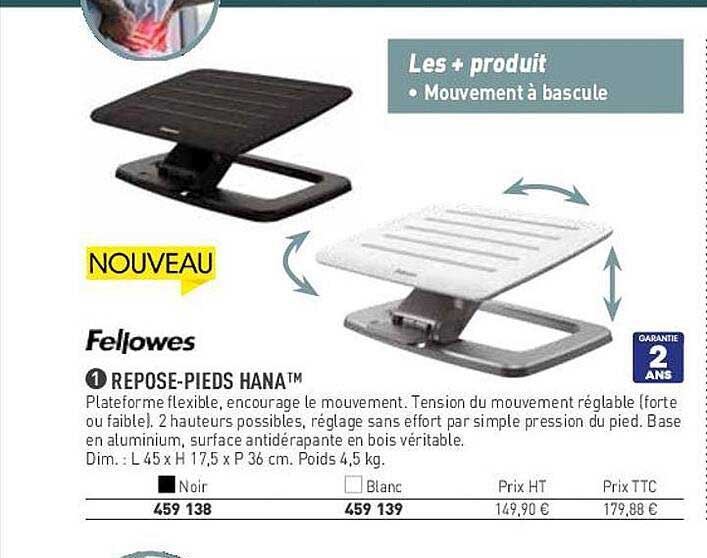 repose-pieds hana fellowes