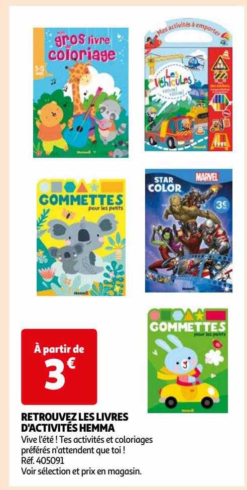 retrouvez les livres d'activités hemma
