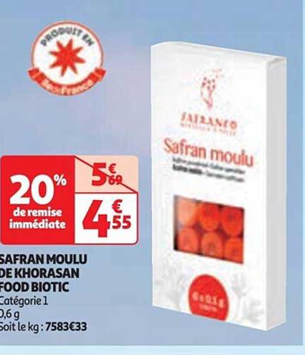 Safran Moulu De Khorasan Food Biotic