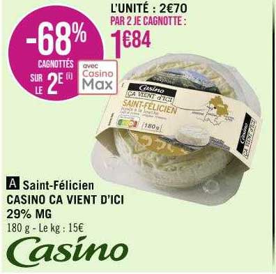 saint-félicien casino ca vient d'ici 29% mg