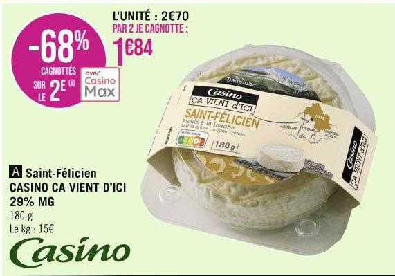 saint-Félicien casino ça vient d'ici 29% mg