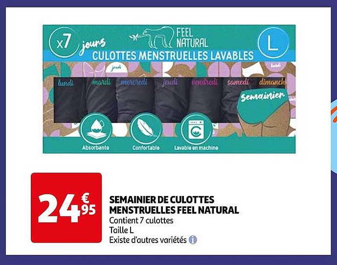 semainier de culottes menstruelles feel natural