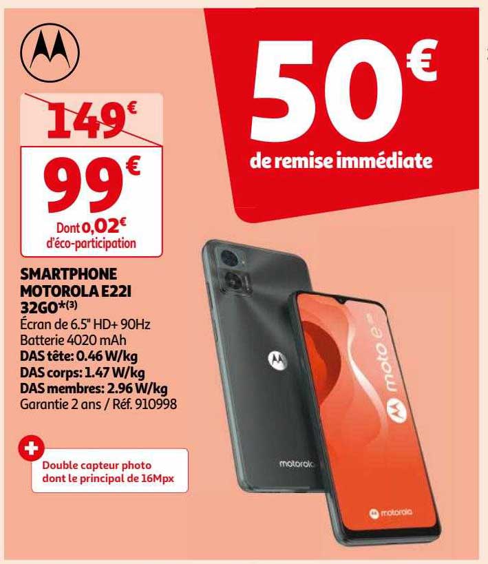 smartphone motorola e221 32go