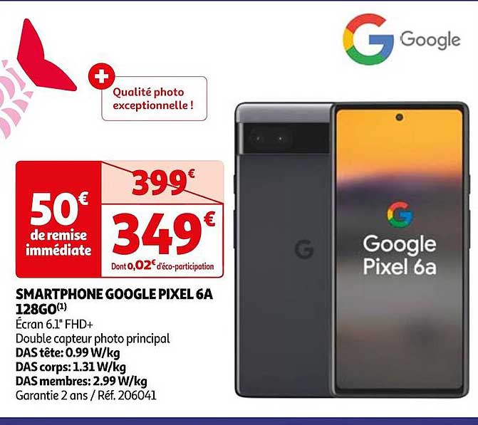smatphone google pixel 6a 128go