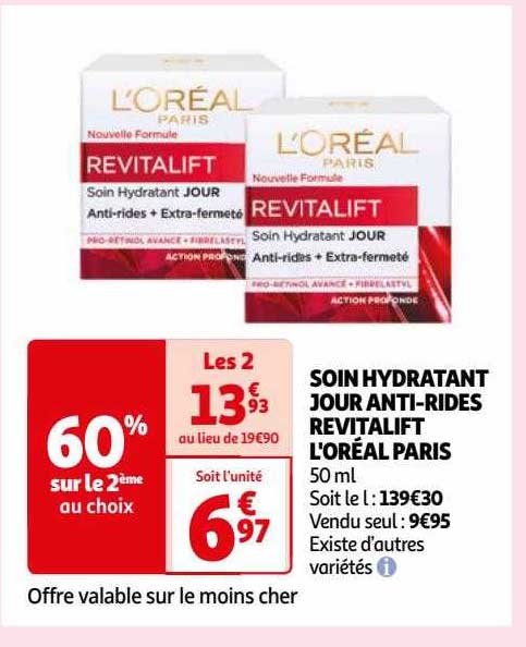 Soin Hydratant Jour Anti-rides Revitalift L'oréal Paris