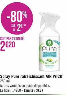 spray pure rafraîchissant air wick